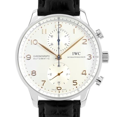 IWC Portuguese Chronograph IW371445 USED mens Leather 